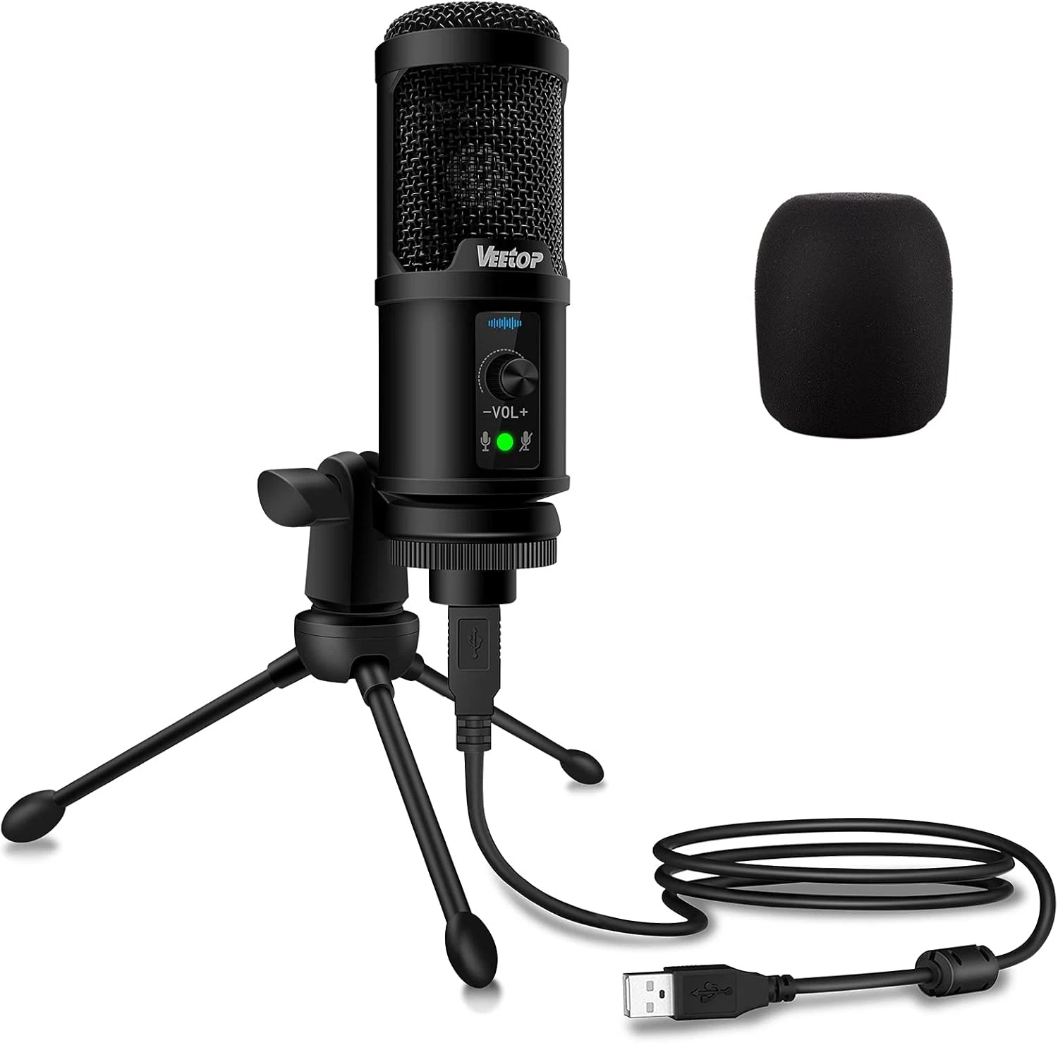 Veetop USB Condenser Microphone with Tripod