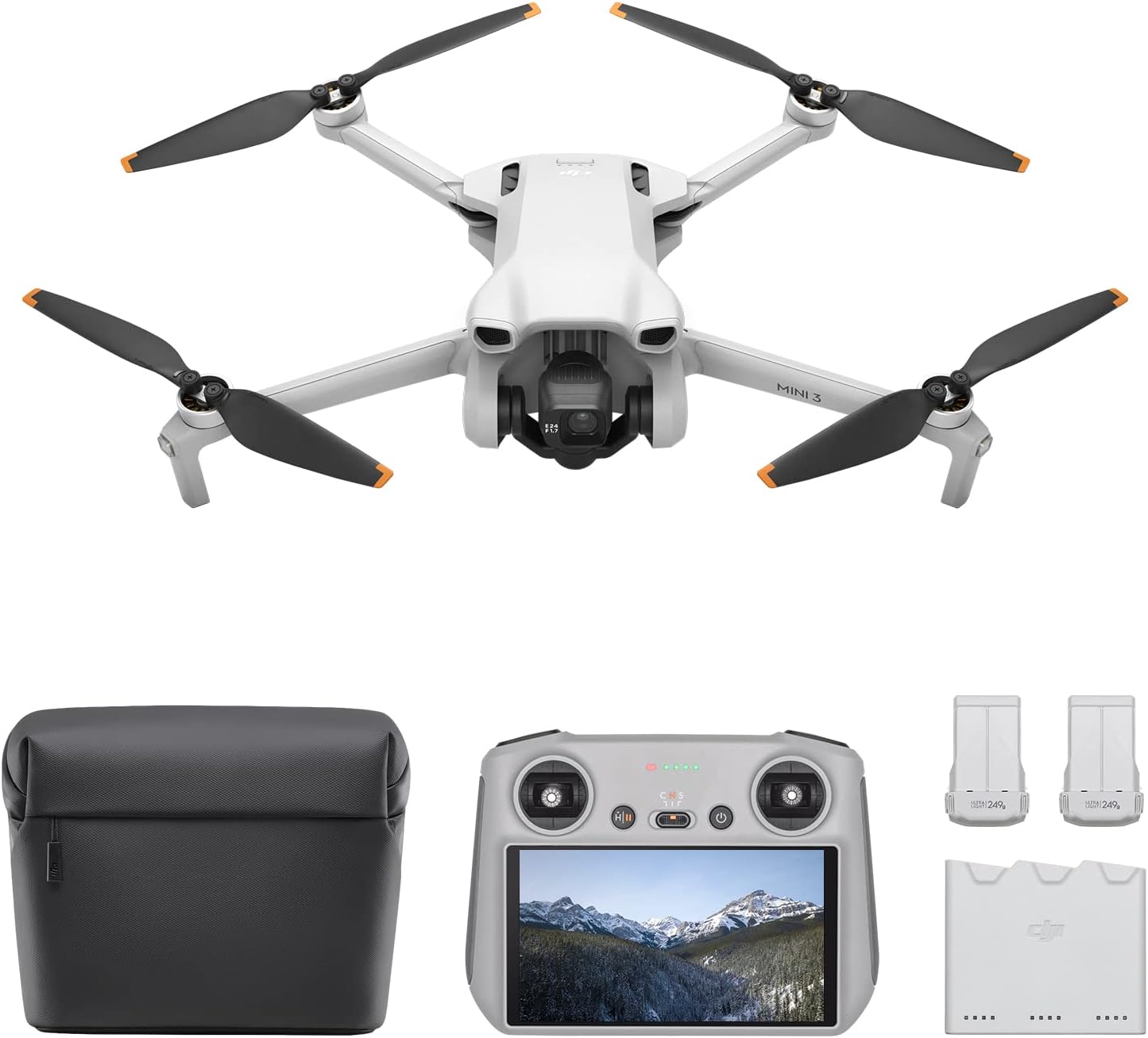 DJI Mini 3 Fly More Combo (DJI RC), 4K HDR Video Drone