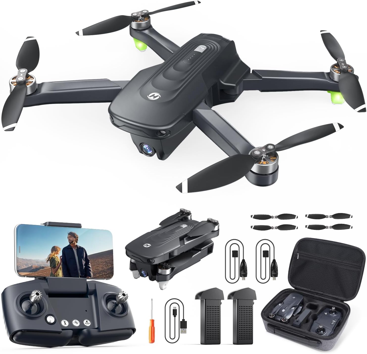Holy Stone HS175D Foldable Drone with 4K Camera for Adults
