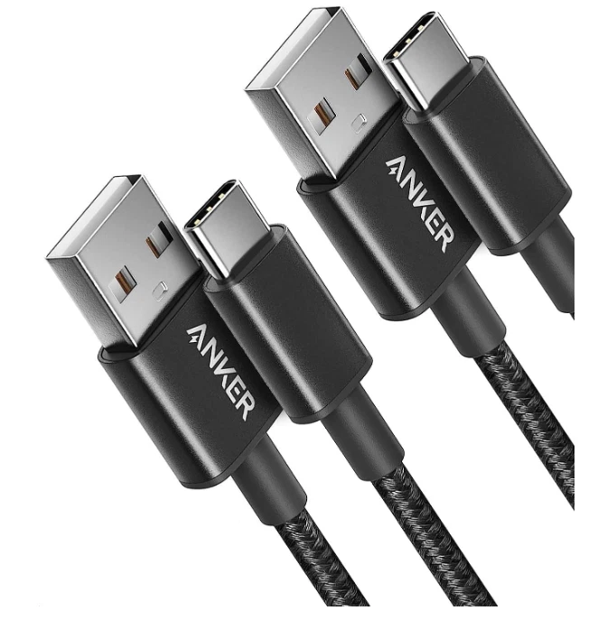 Anker USB-C Charger Cable, 2-Pack, for MacBook & Samsung
